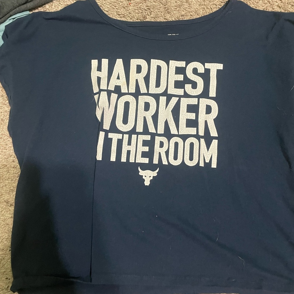 Under Armour Navy Tee with White Text